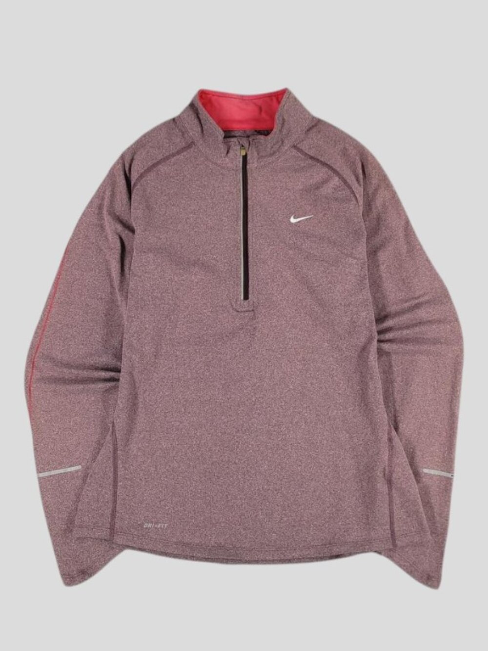 Nike Dri-FIT Heathered Maroon Quarter-Zip